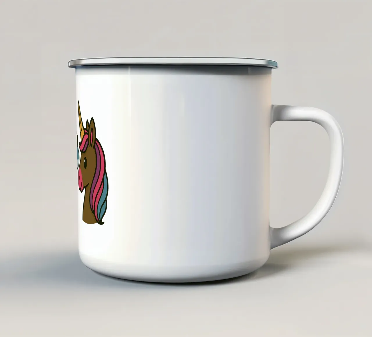 Einhorn & Delfin tazza in smalto da Vintage Van Gogh
