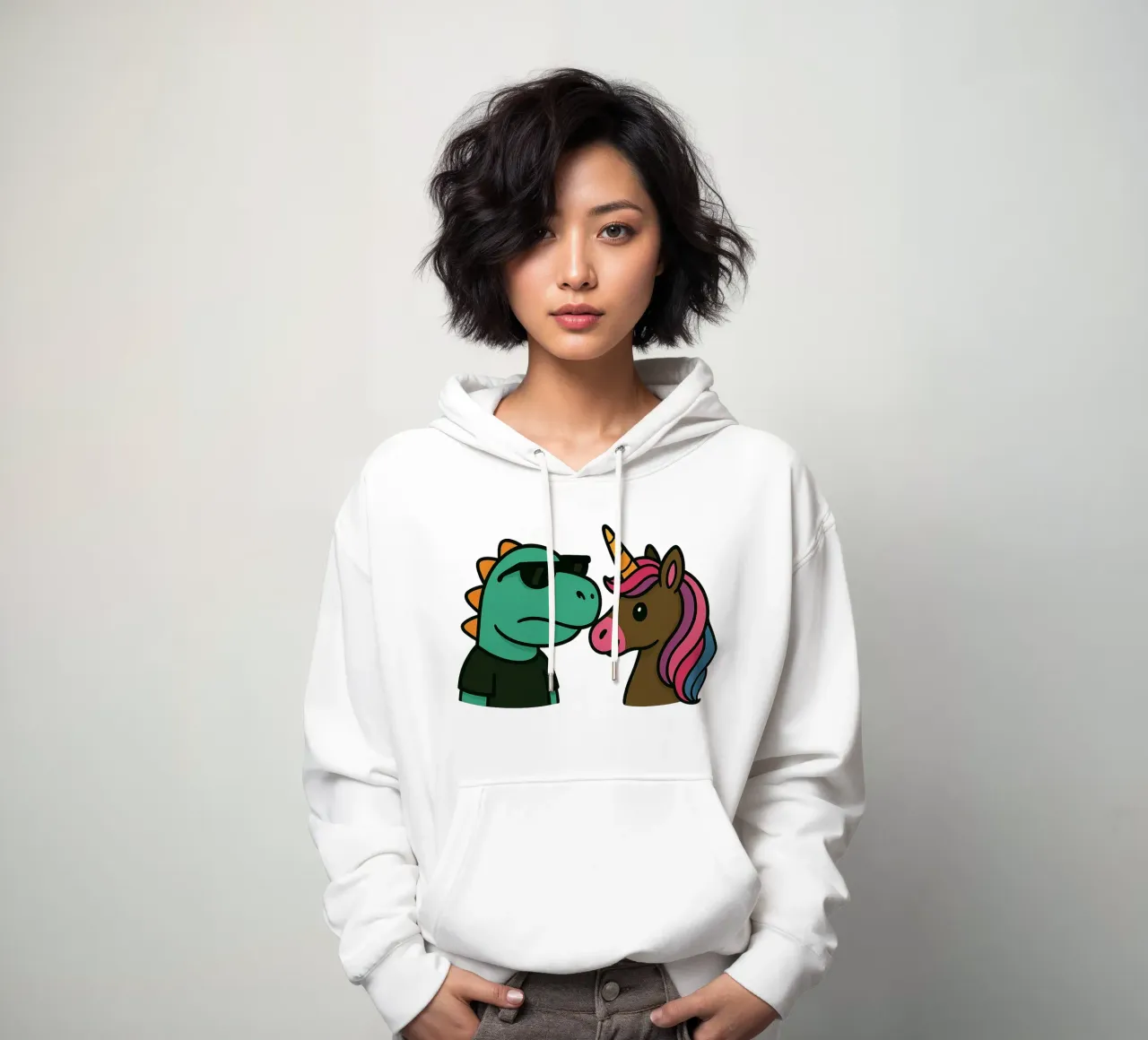Einhorn & Dino felpa con cappuccio da Vintage Van Gogh