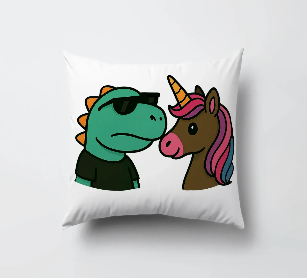 Einhorn & Dino cuscino da Vintage Van Gogh