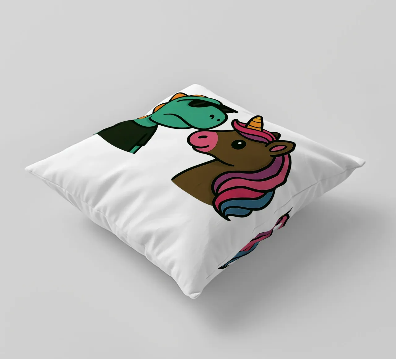 Einhorn & Dino cuscino da Vintage Van Gogh