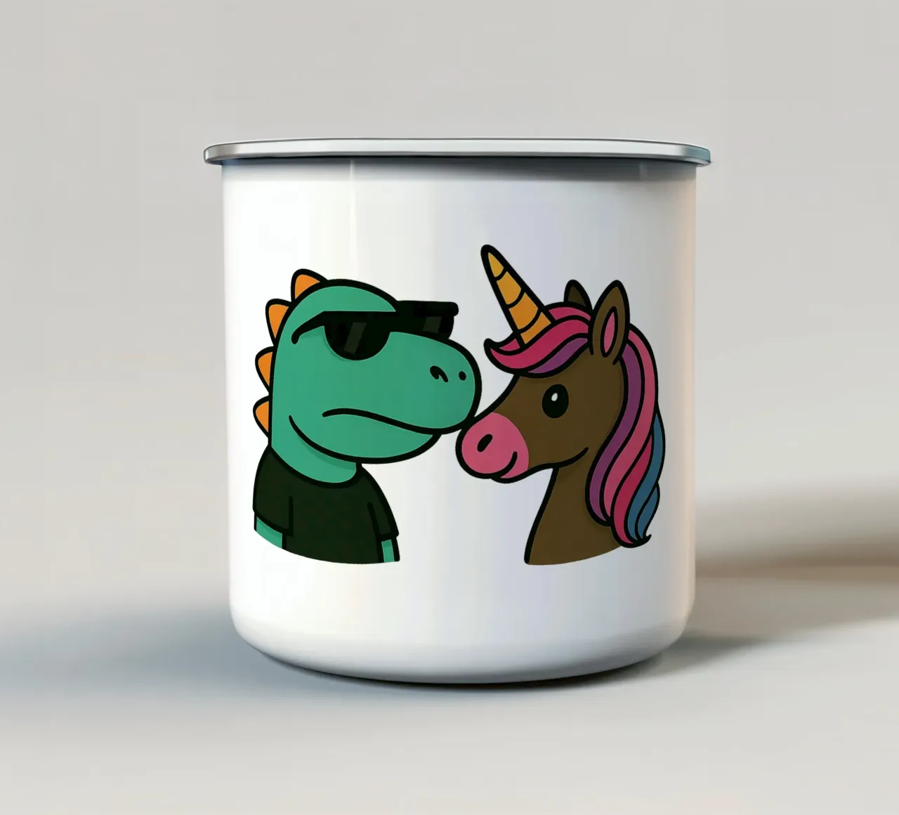 Einhorn & Dino tazza in smalto da Vintage Van Gogh