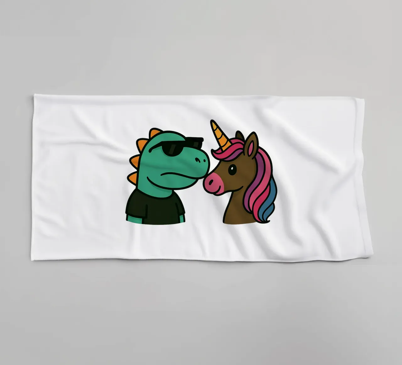 Einhorn & Dino asciugamano da bagno da Vintage Van Gogh