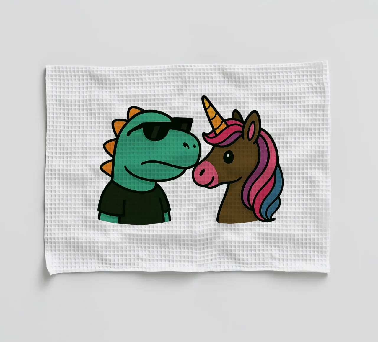 Einhorn & Dino canovaccio da cucina da Vintage Van Gogh