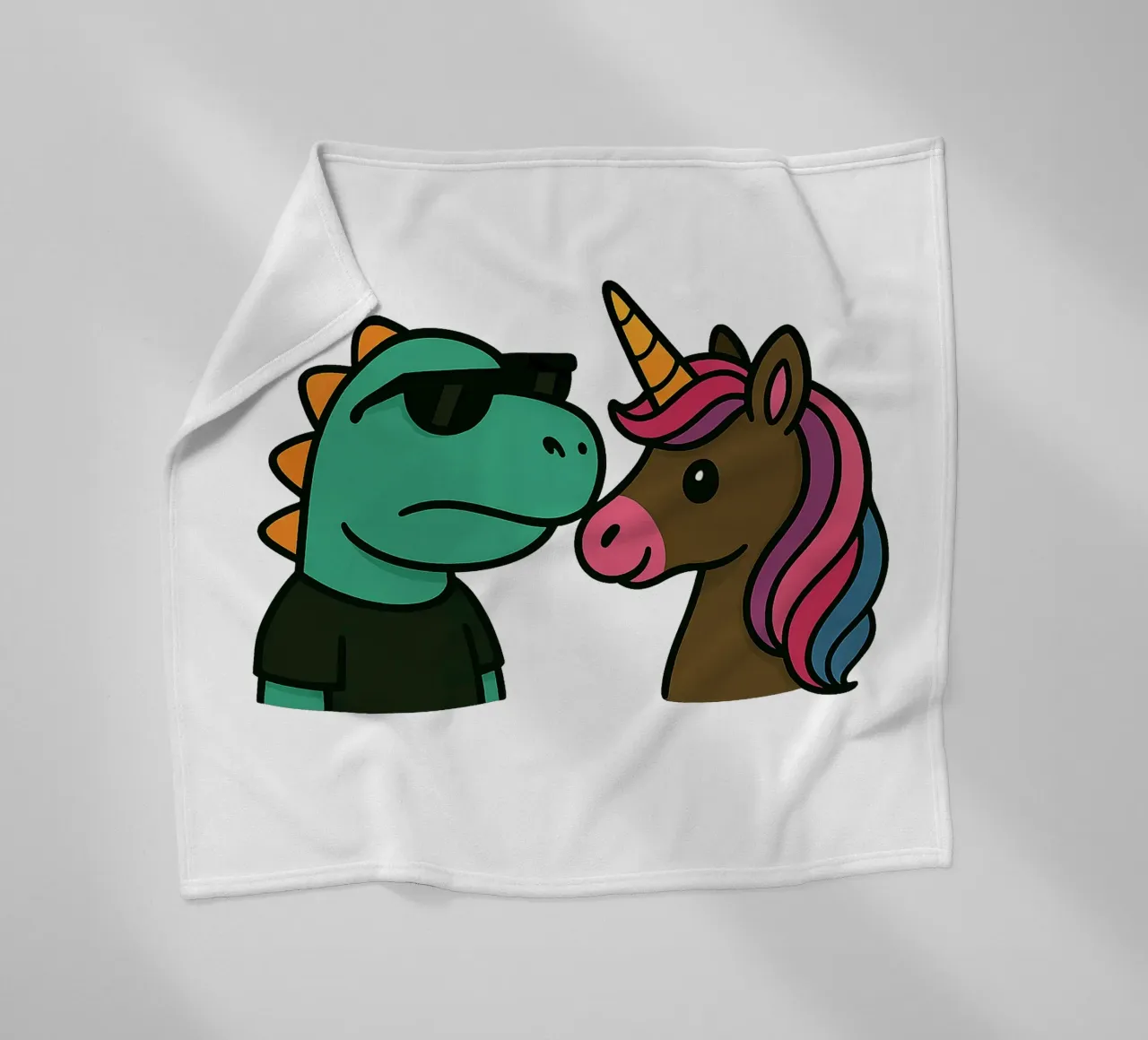 Einhorn & Dino coperta in pile da Vintage Van Gogh