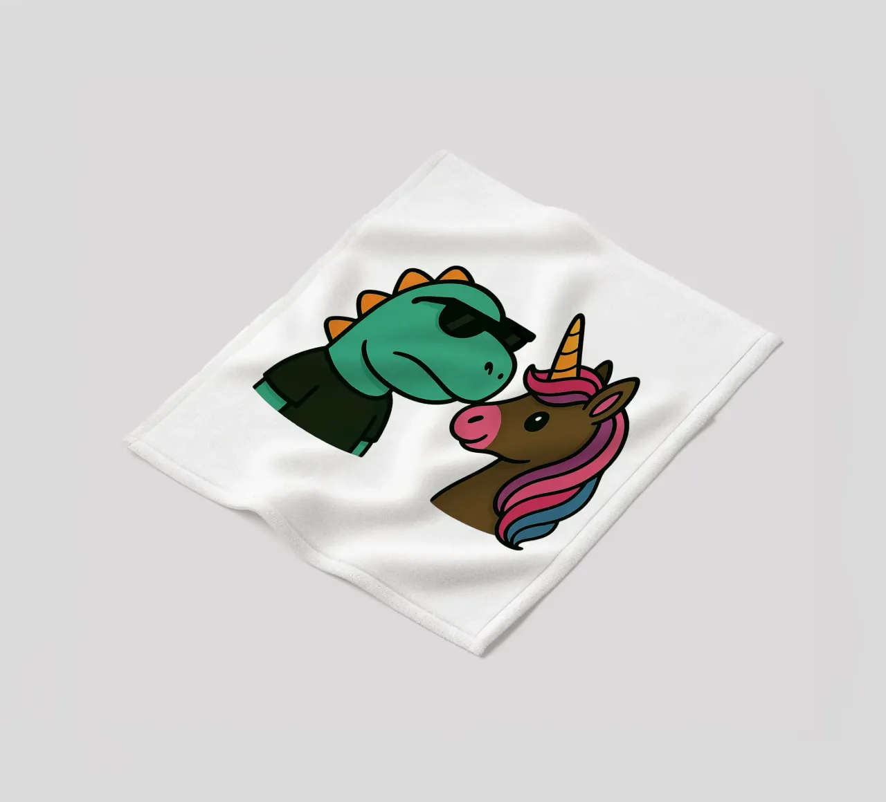 Einhorn & Dino coperta in pile da Vintage Van Gogh
