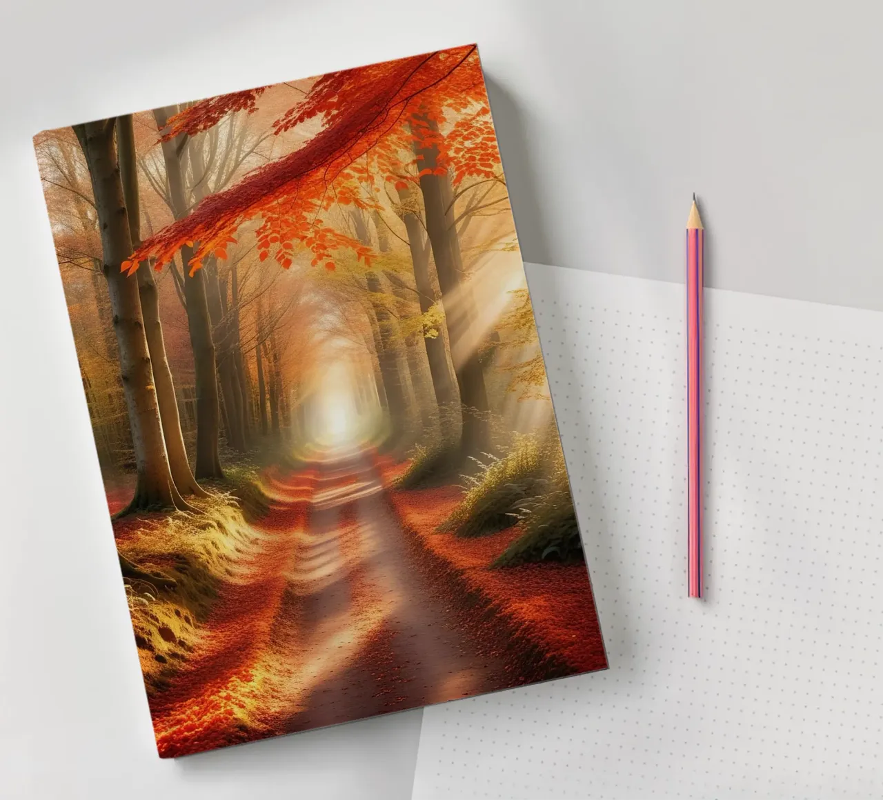 Forest_path_autumn_7 notebook by Fantasie & Mystikwelten by LK