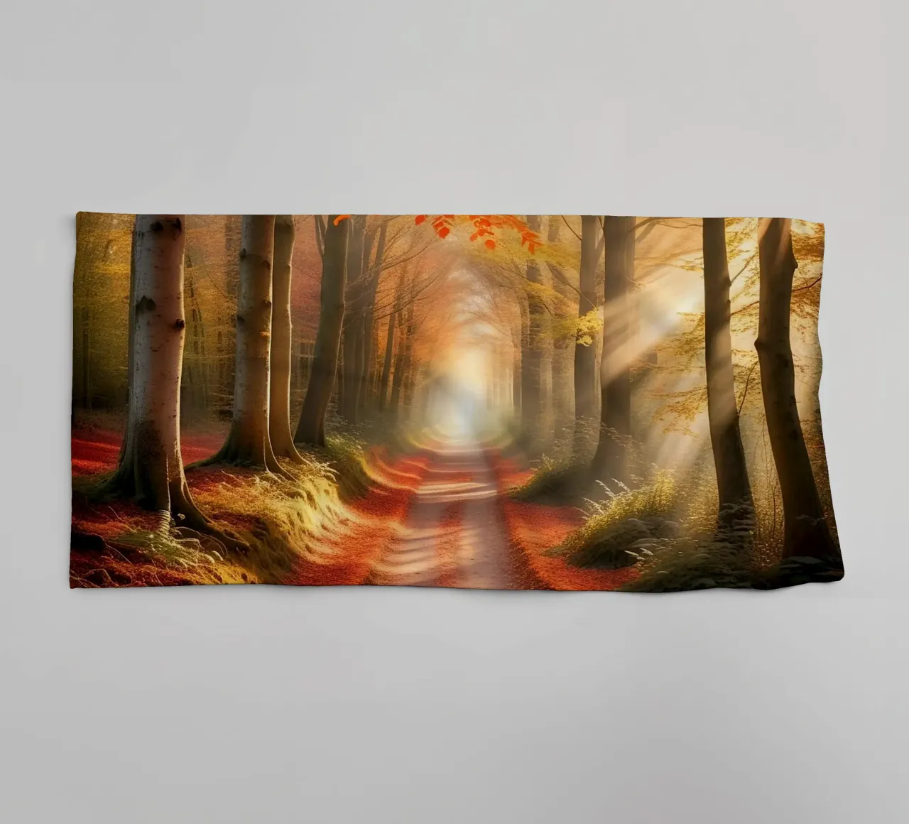 Forest_path_autumn_7 towel by Fantasie & Mystikwelten by LK