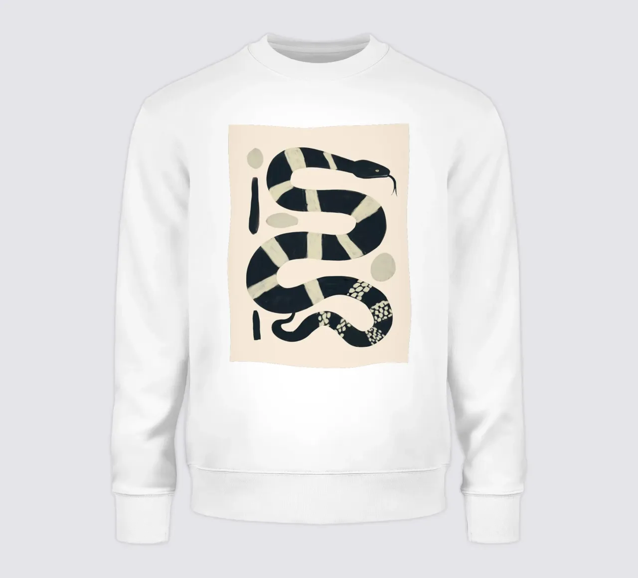 Serpente bianco e nero felpa da ThingDesign