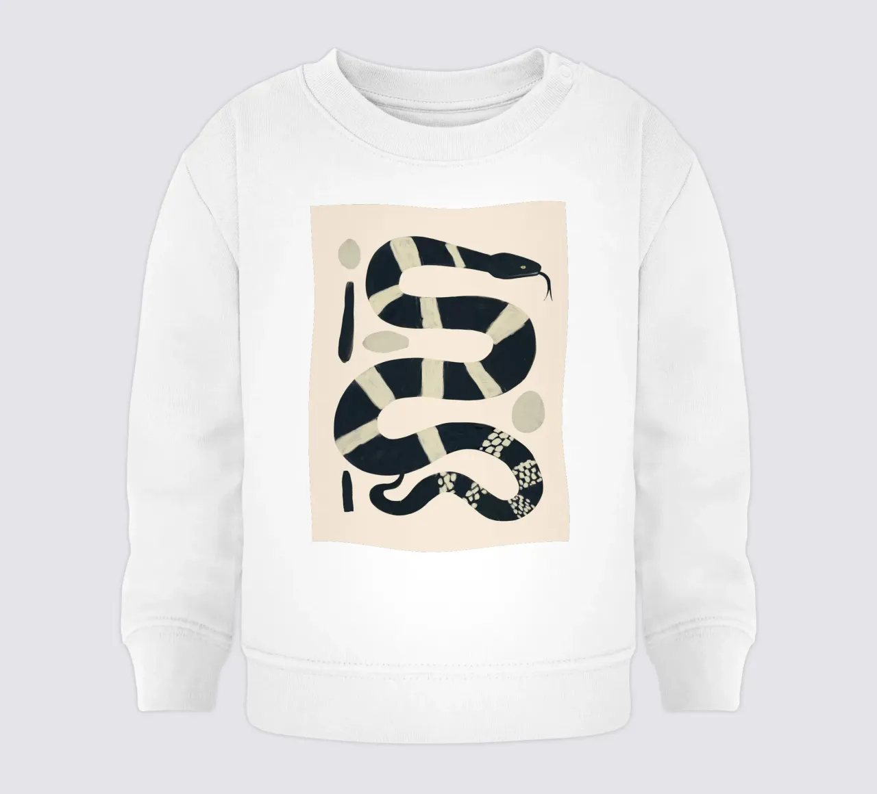 Serpente bianco e nero felpa neonato da ThingDesign