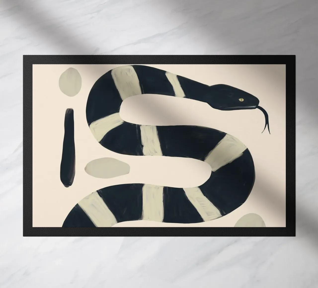 Serpente bianco e nero zerbino da ThingDesign