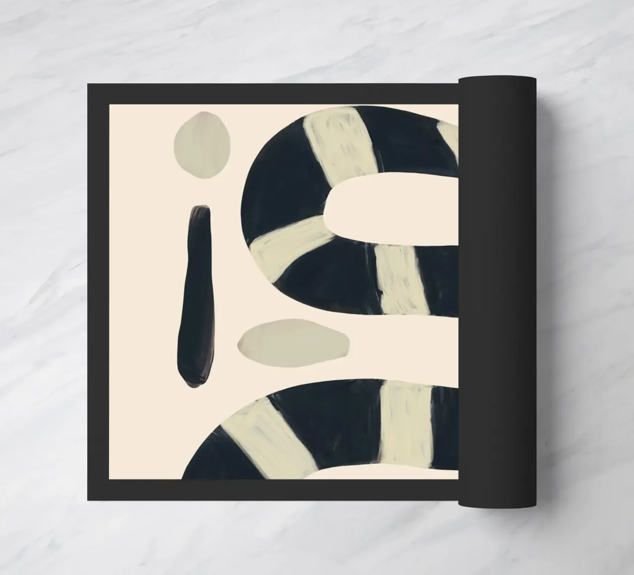 Serpente bianco e nero zerbino da ThingDesign