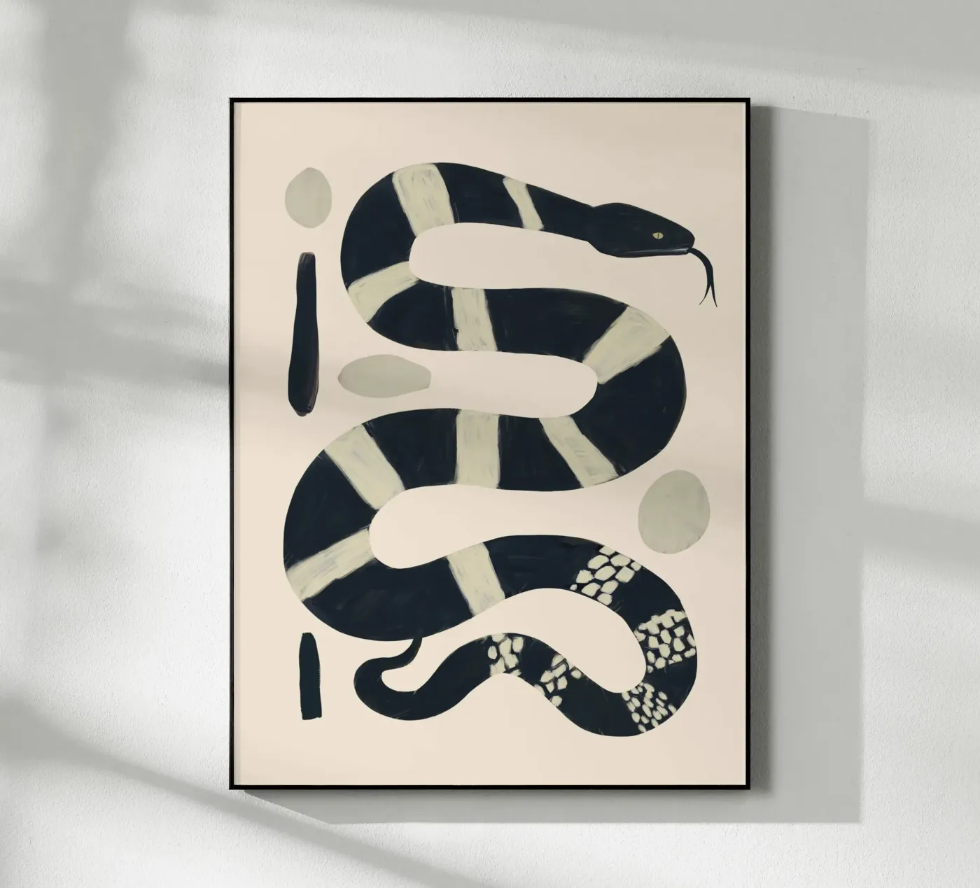 Black and White Snake plexiglas de ThingDesign