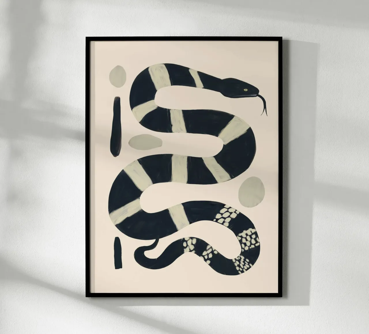 Serpente bianco e nero poster da ThingDesign