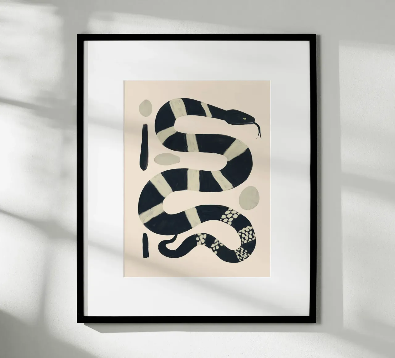 Serpente bianco e nero poster da ThingDesign
