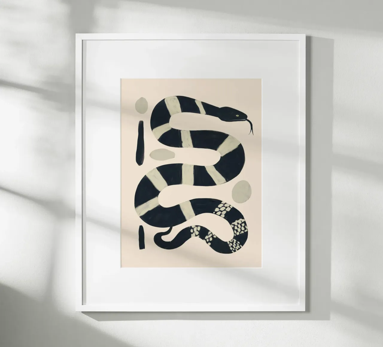 Serpente bianco e nero poster da ThingDesign