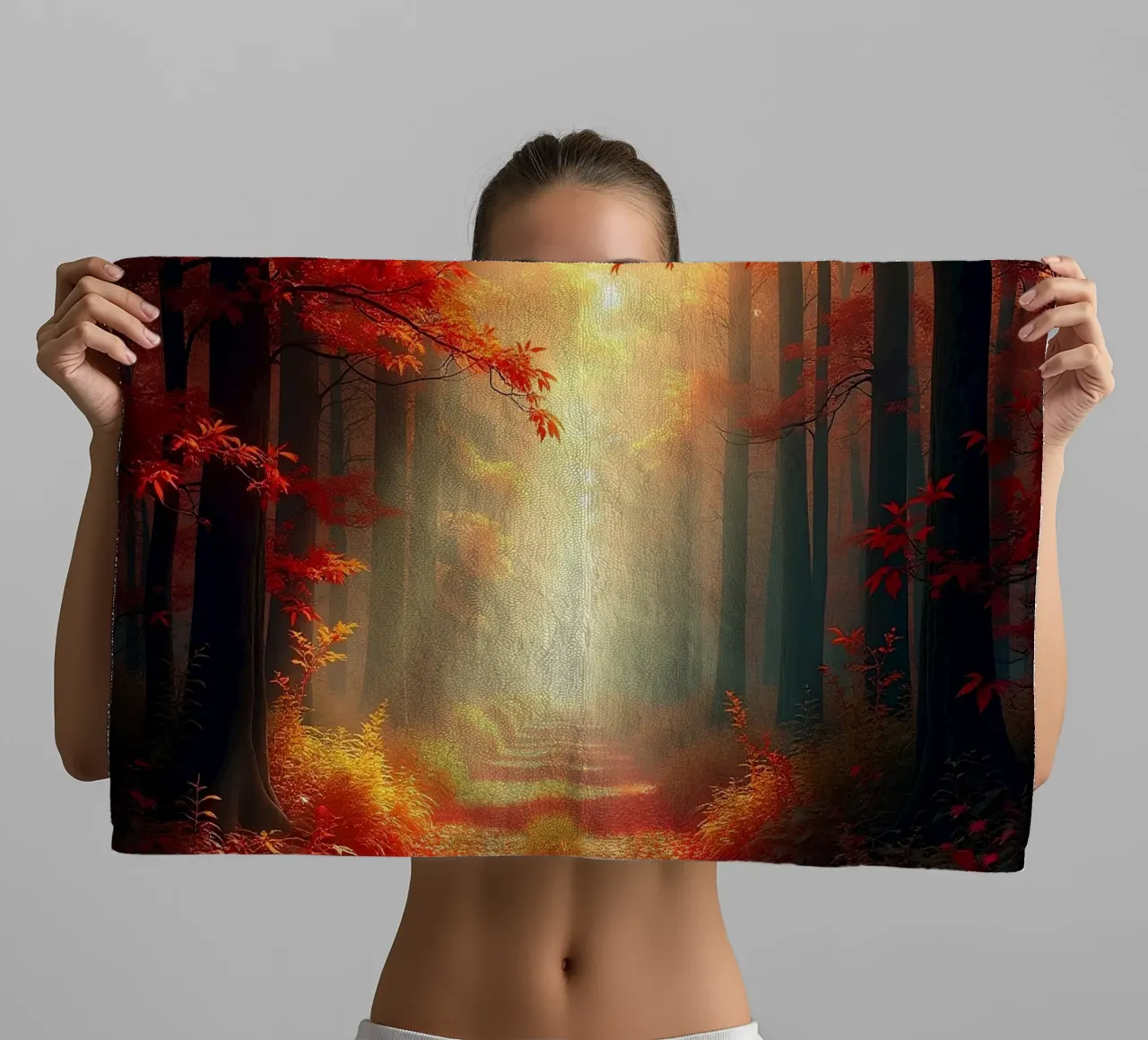 Forest_path_autumn_8 towel by Fantasie & Mystikwelten by LK