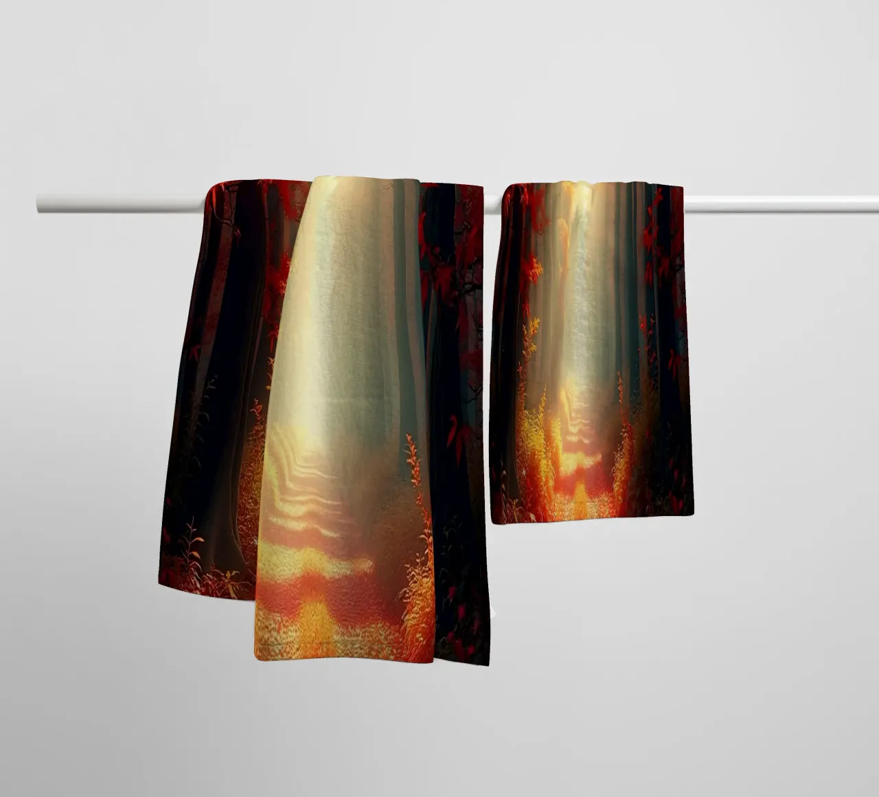 Forest_path_autumn_8 towel by Fantasie & Mystikwelten by LK
