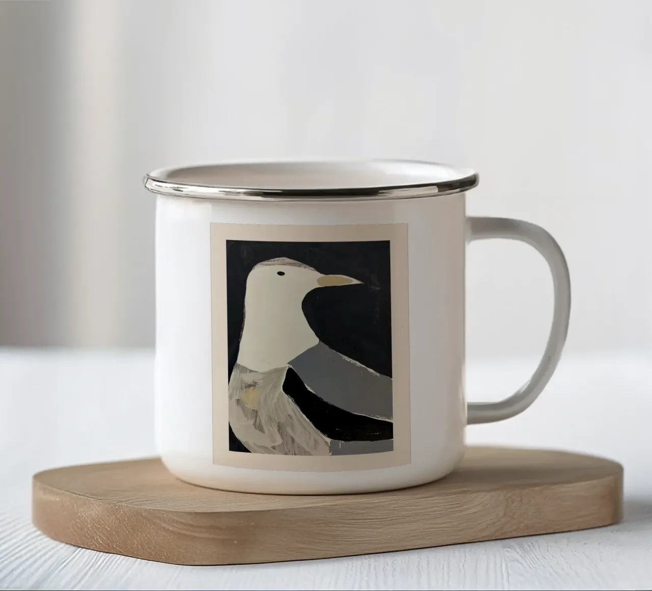 L'uccello tazza in smalto da ThingDesign