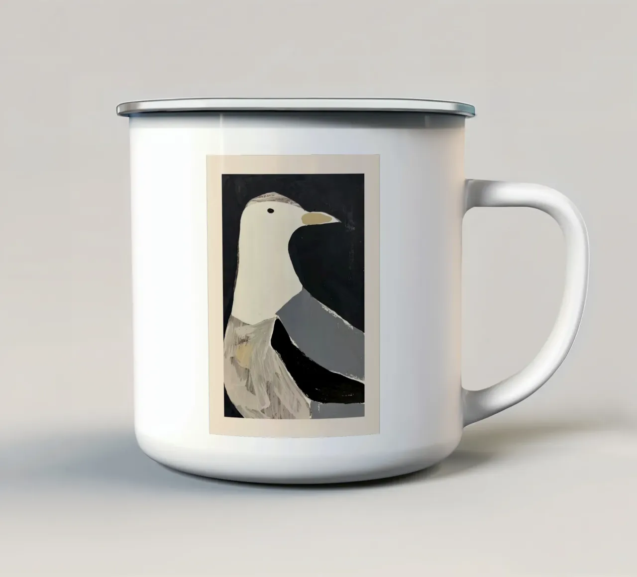 L'uccello tazza in smalto da ThingDesign