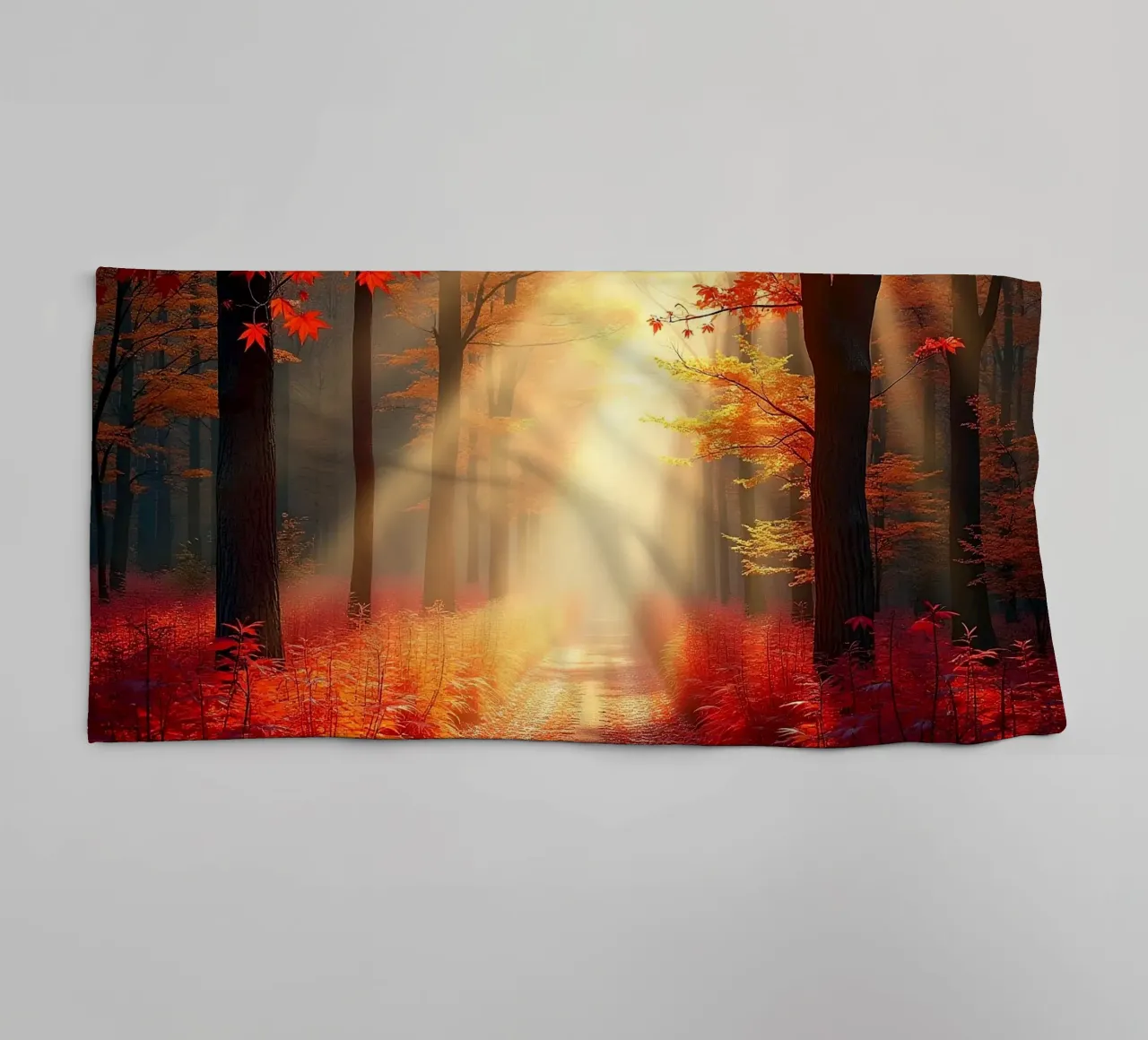 Forest_path_autumn_9 towel by Fantasie & Mystikwelten by LK