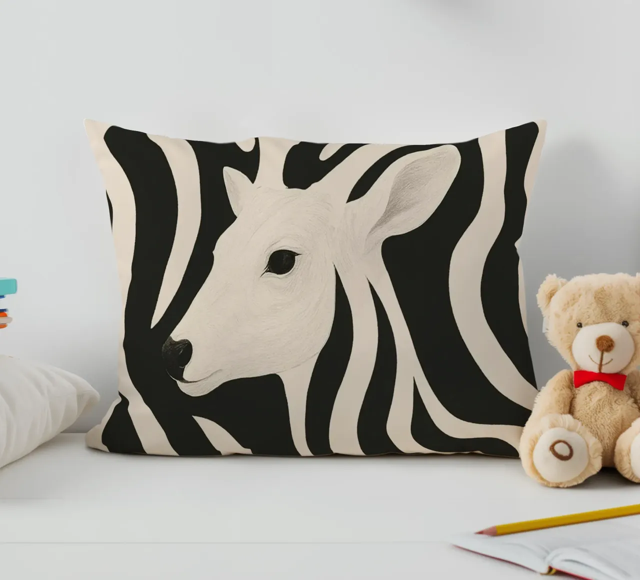 Cervo in bianco e nero cuscino da ThingDesign