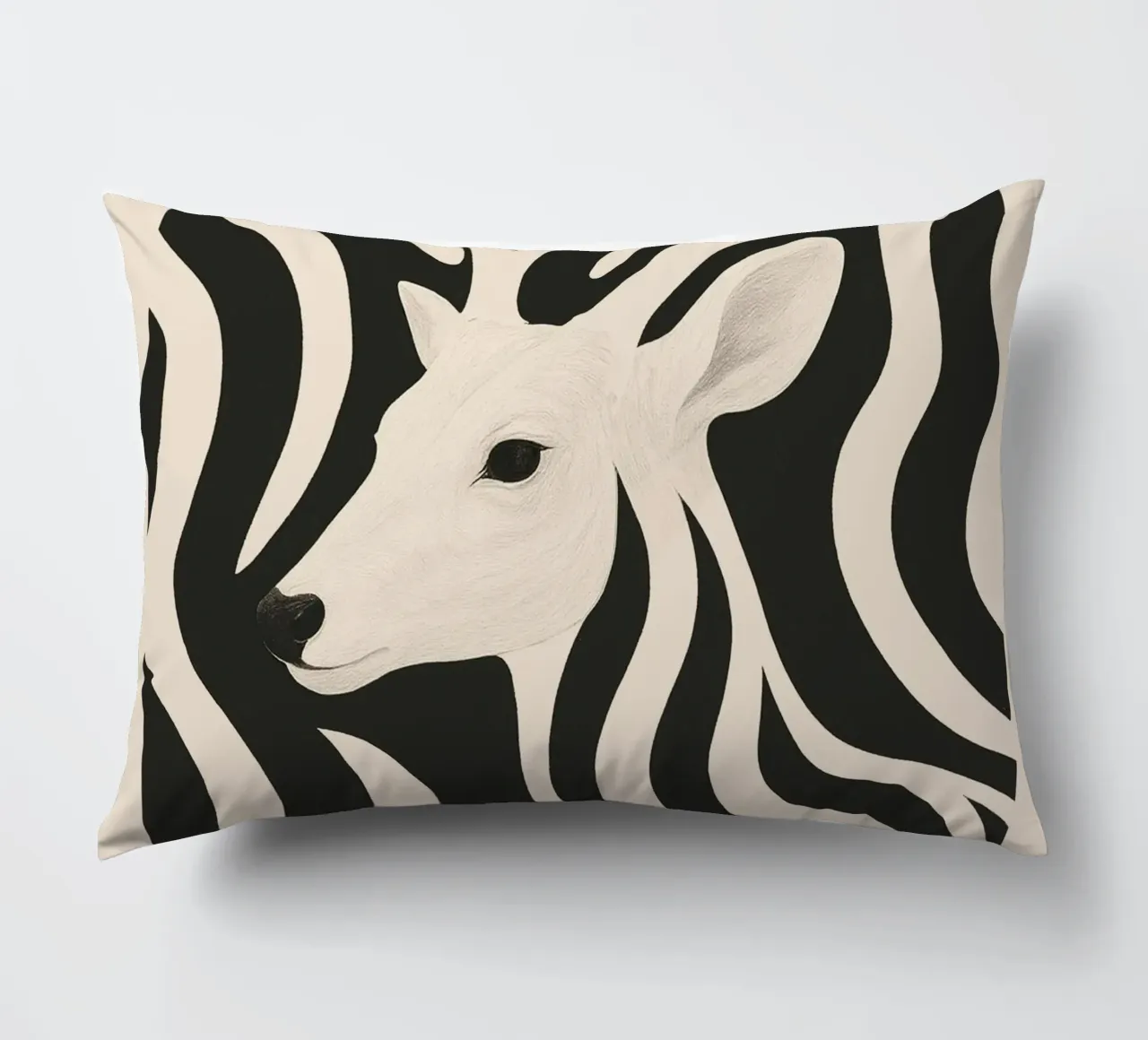 Cervo in bianco e nero cuscino da ThingDesign