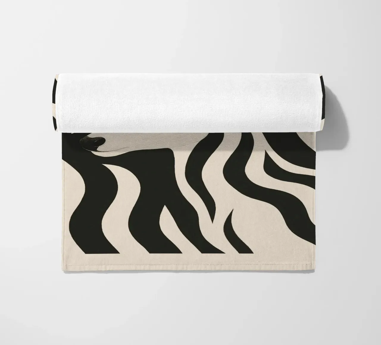 Cervo in bianco e nero telo mare da ThingDesign