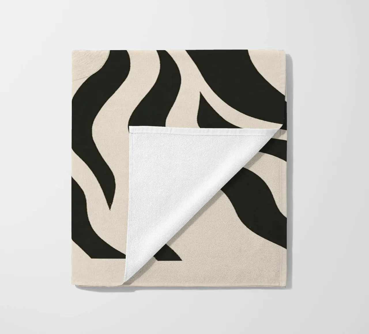 Cervo in bianco e nero telo mare da ThingDesign
