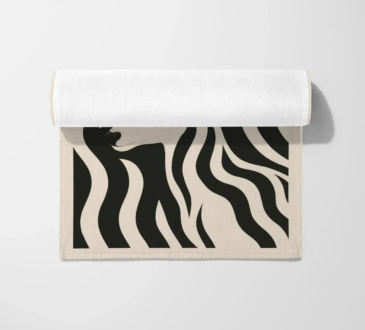 Cervo in bianco e nero telo mare da ThingDesign