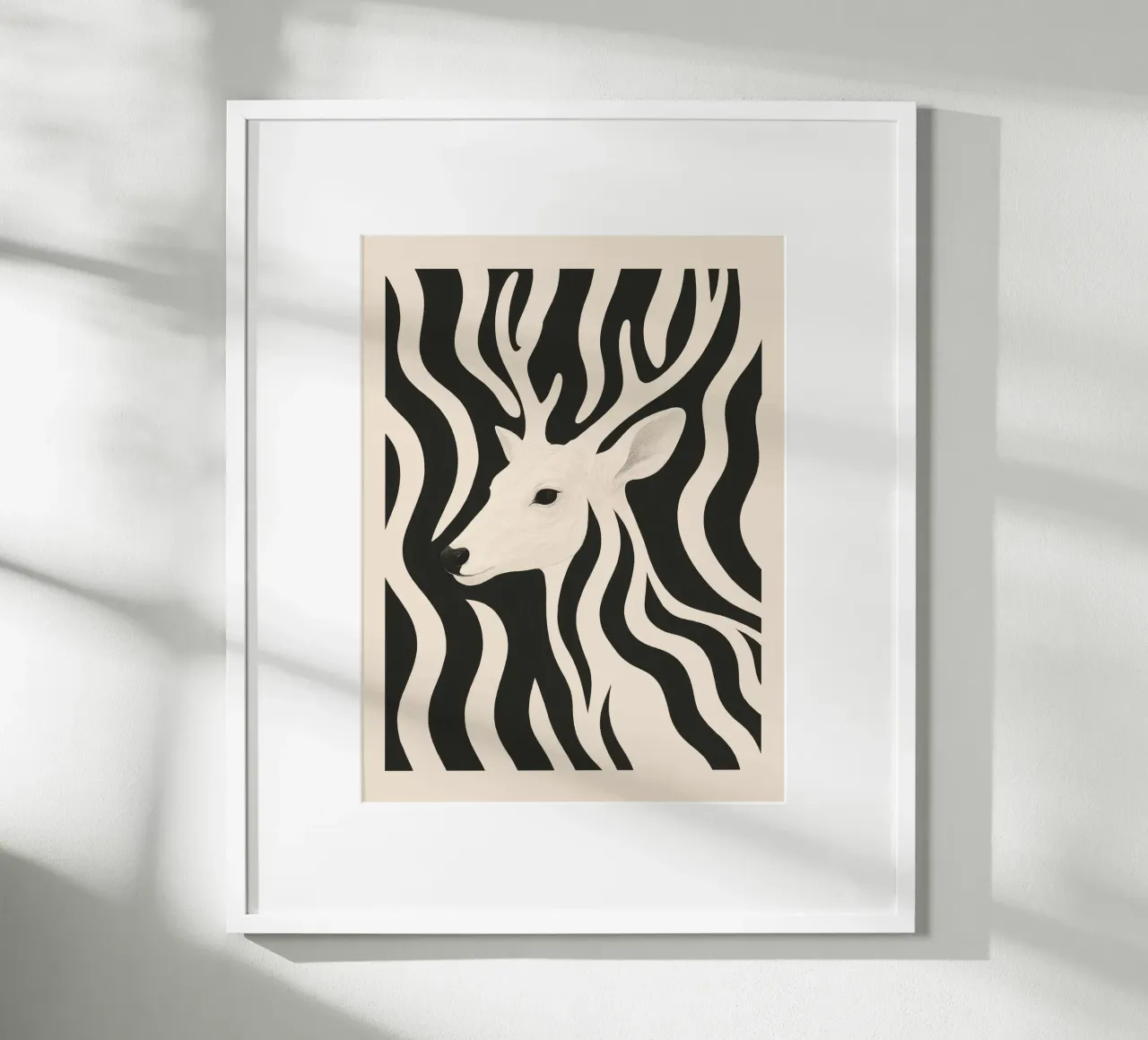 Cervo in bianco e nero carta hahnemühle da ThingDesign