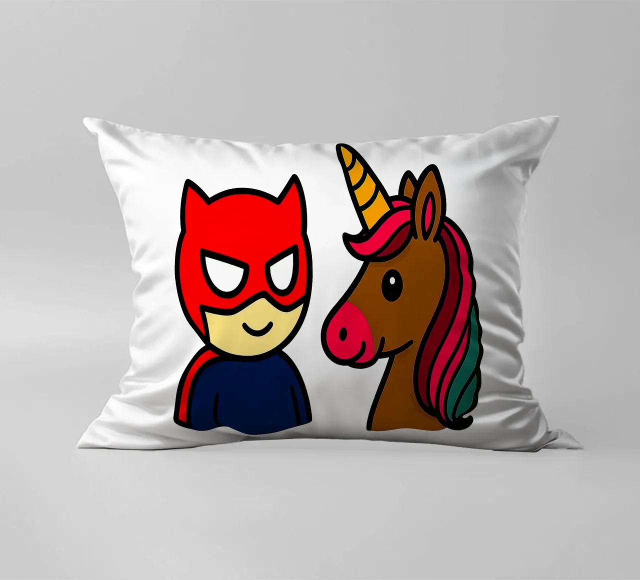 Einhorn & Superheld cuscino da Vintage Van Gogh