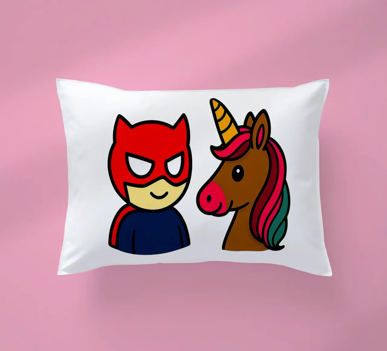 Einhorn & Superheld cuscino da Vintage Van Gogh