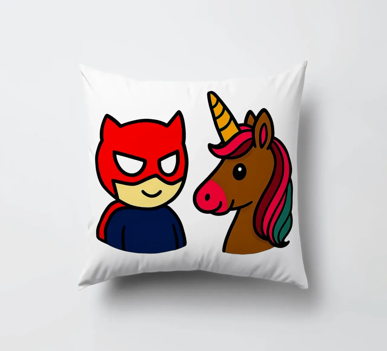 Einhorn & Superheld cuscino da Vintage Van Gogh