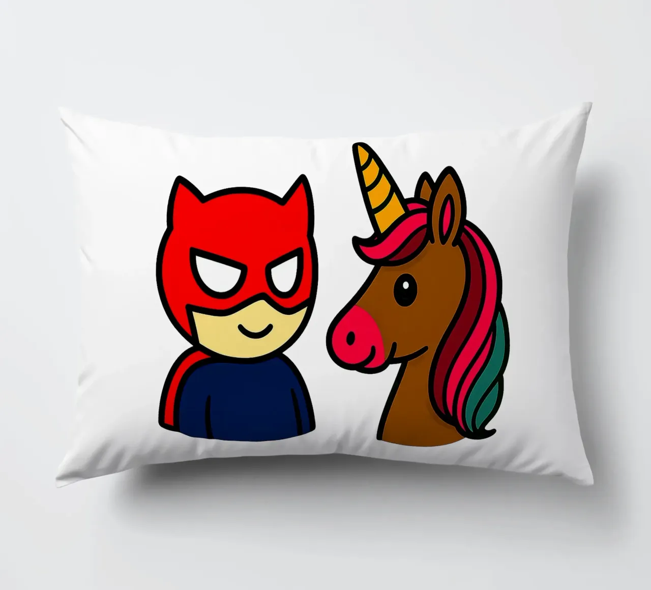Einhorn & Superheld cuscino da Vintage Van Gogh