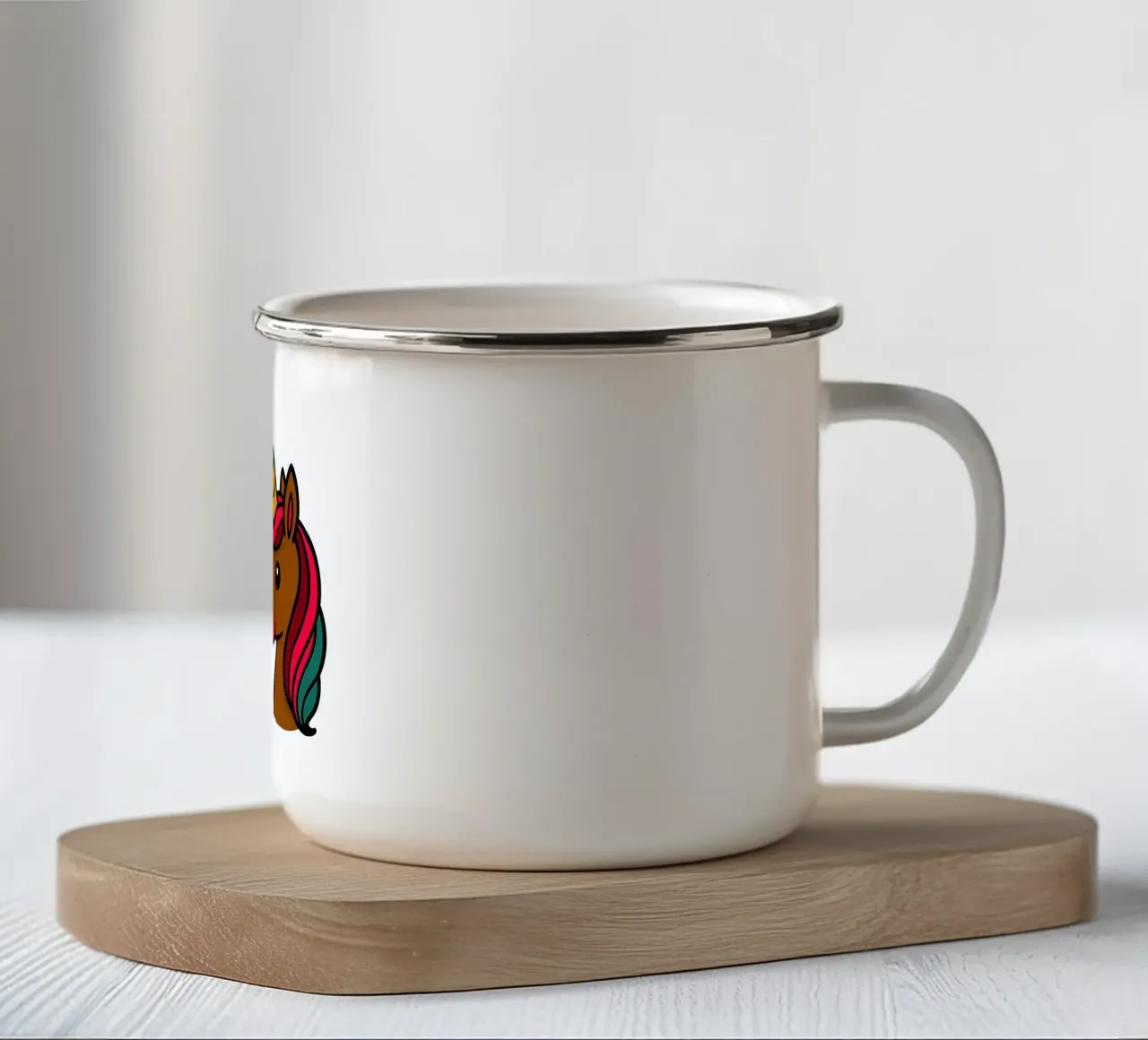 Einhorn & Superheld tazza in smalto da Vintage Van Gogh