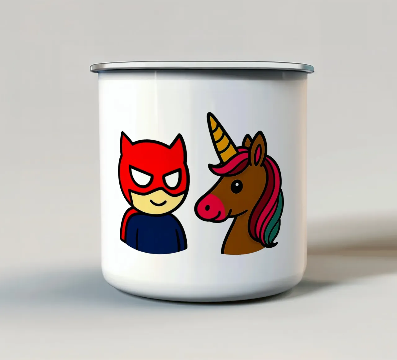 Einhorn & Superheld tazza in smalto da Vintage Van Gogh