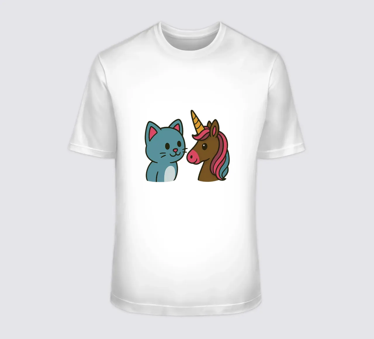Einhorn & Kätzchen t-shirt da Vintage Van Gogh