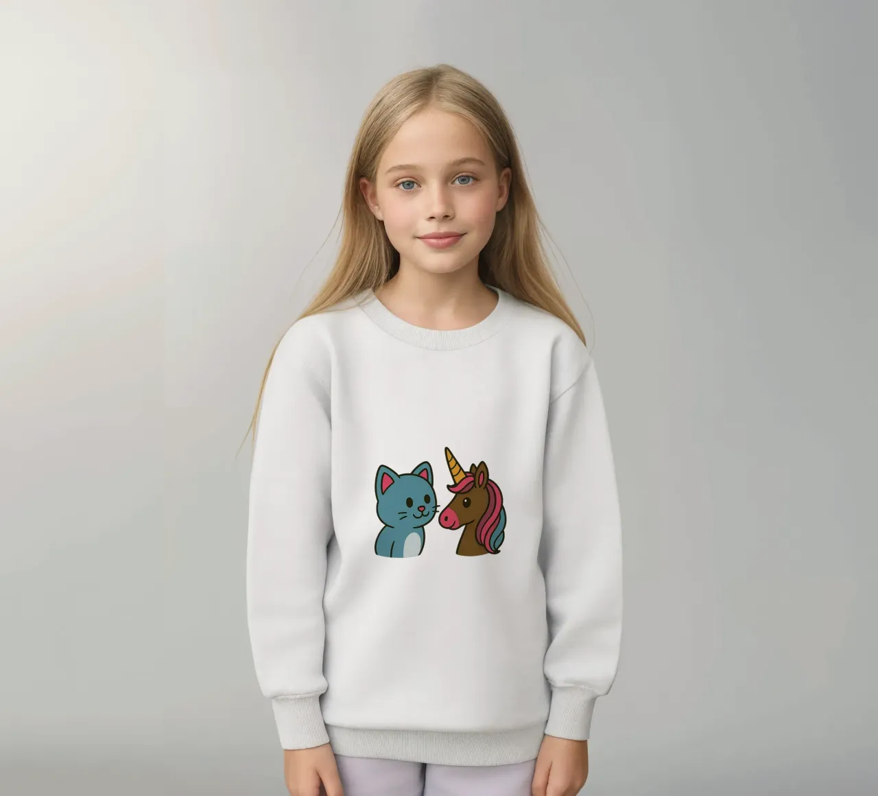 Einhorn & Kätzchen felpa bambino da Vintage Van Gogh