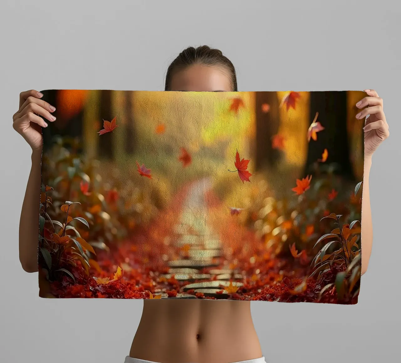 Forest_path_autumn_12 towel by Fantasie & Mystikwelten by LK