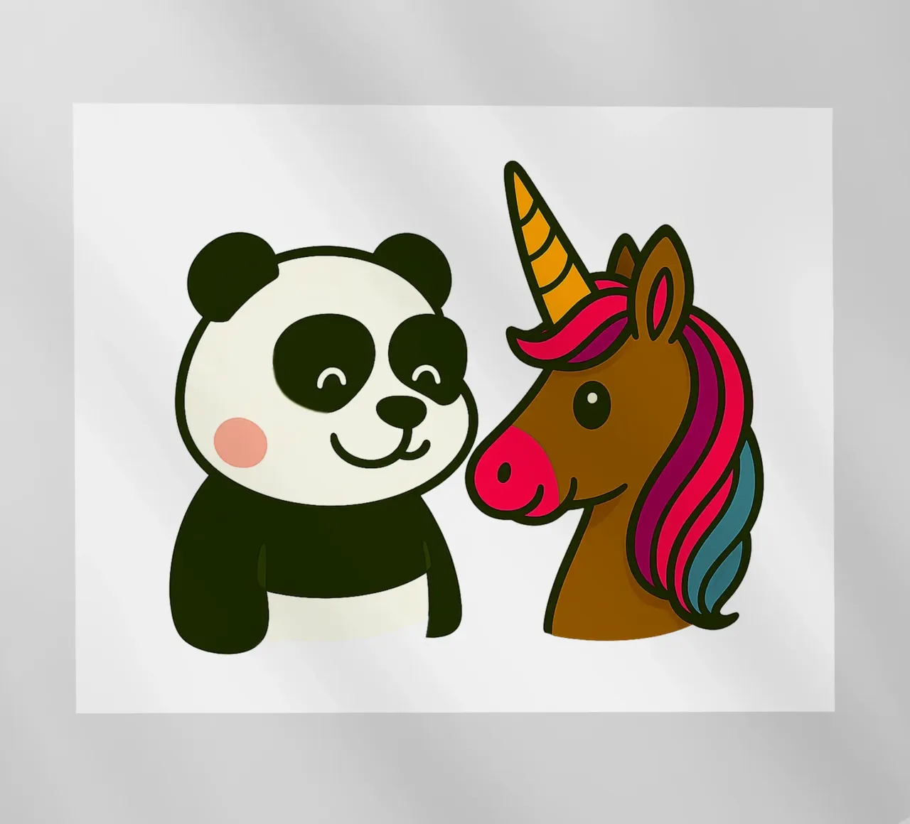 Einhorn & Panda pellicola backlit da Vintage Van Gogh