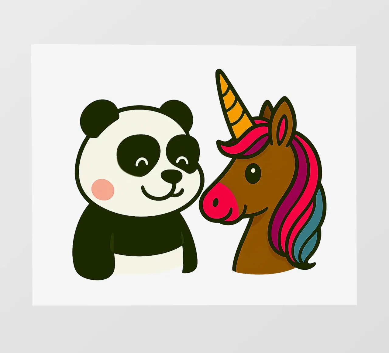 Einhorn & Panda pellicola backlit da Vintage Van Gogh