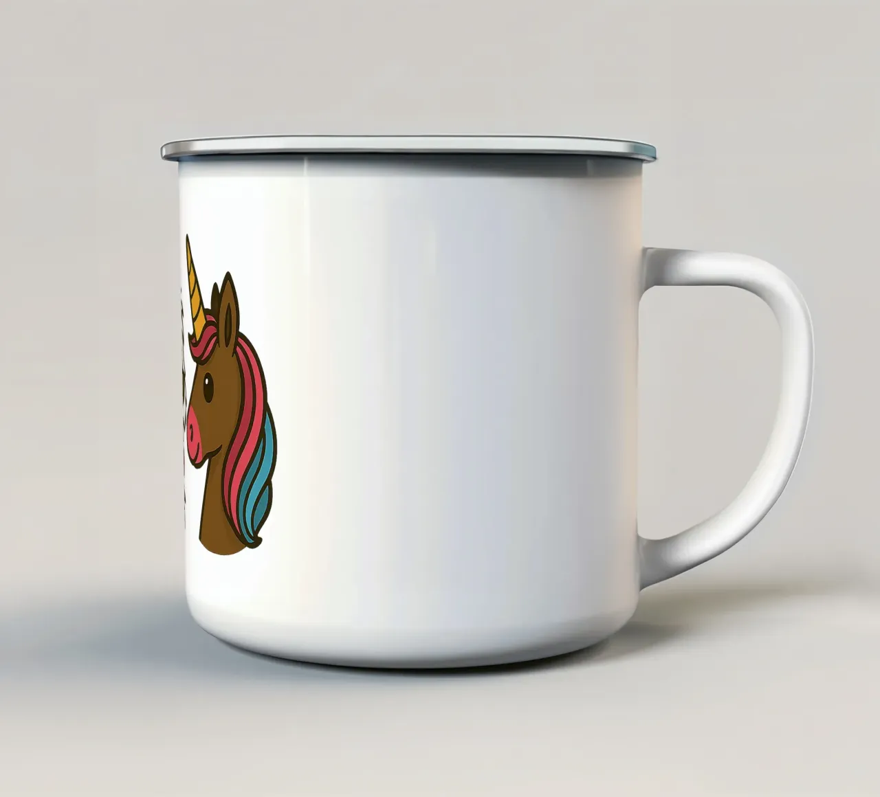Einhorn & Hündchen tazza in smalto da Vintage Van Gogh