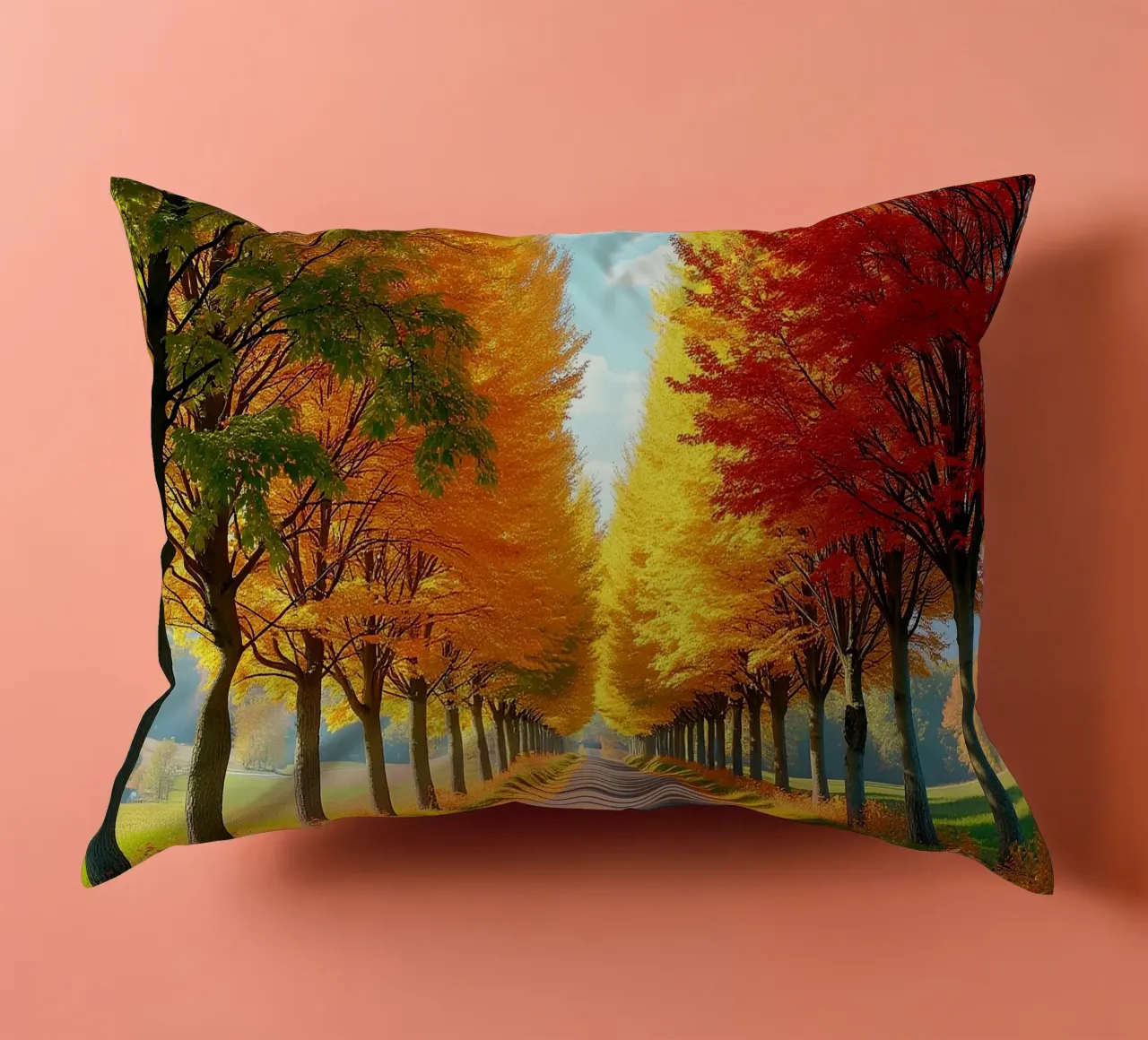 Albero_alleato_autunno_1 cuscino da Fantasie & Mystikwelten by LK