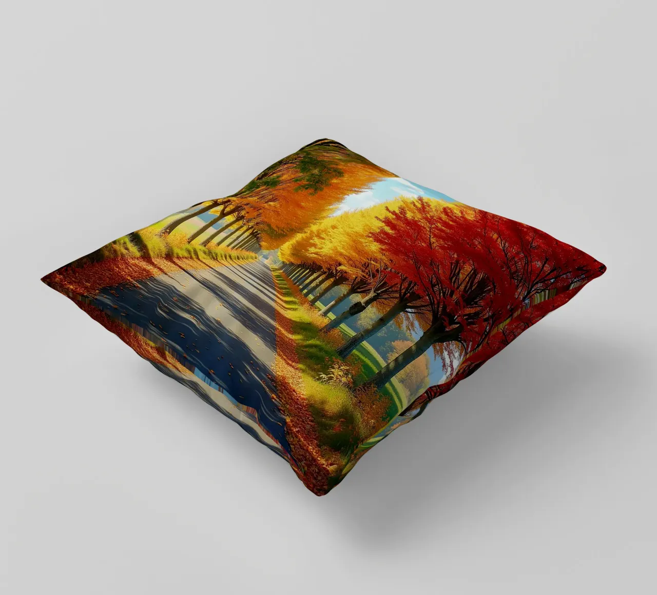Albero_alleato_autunno_1 cuscino da Fantasie & Mystikwelten by LK