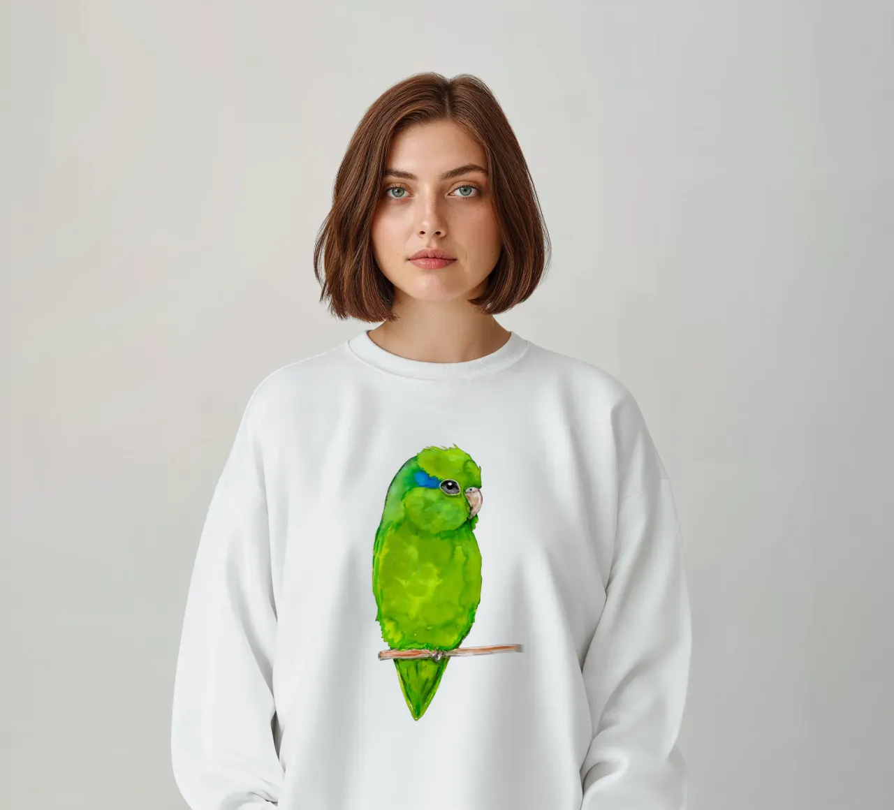 Pappagallino verde felpa da BwiseLizzy