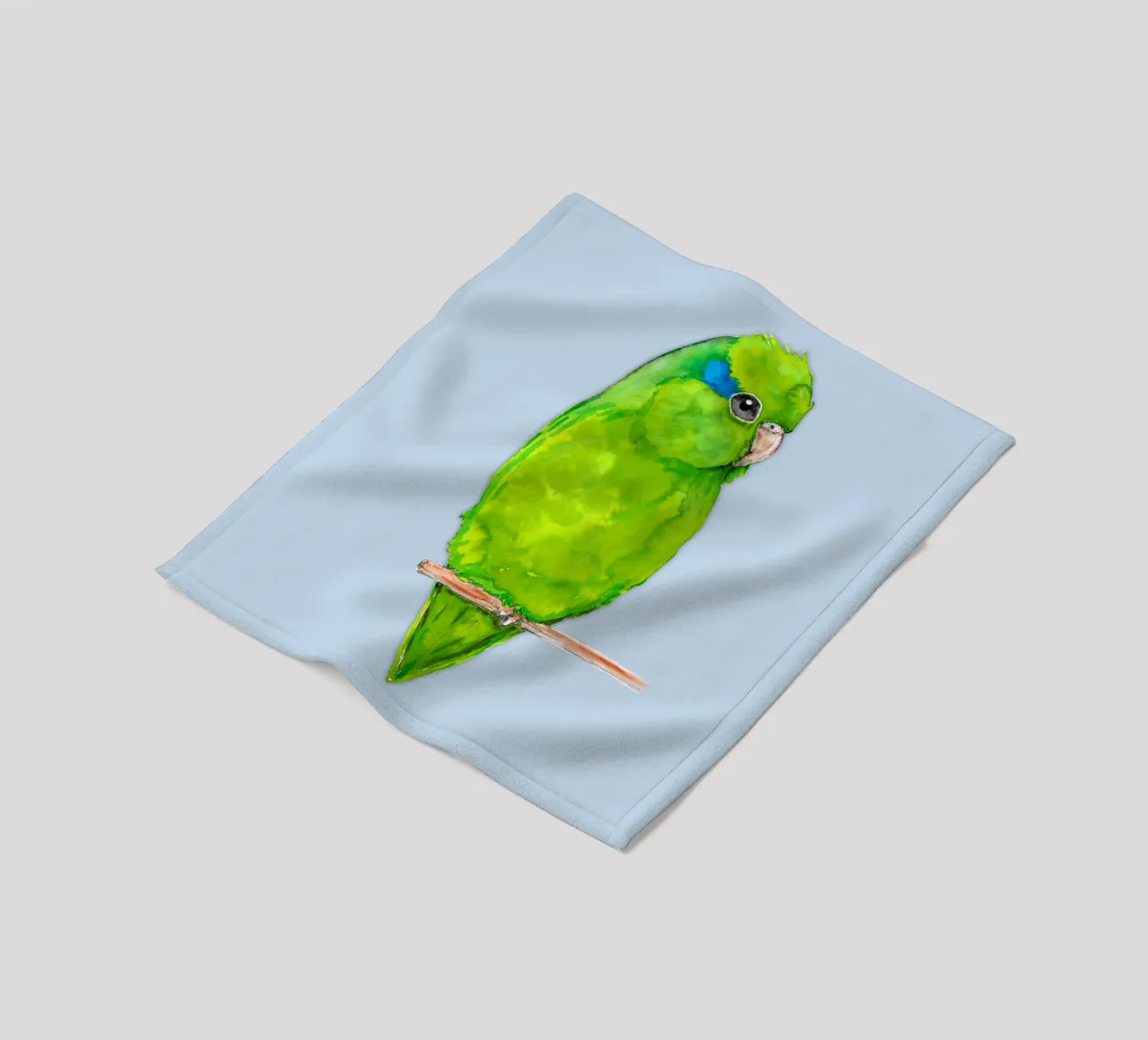 Pappagallino verde coperta in pile da BwiseLizzy