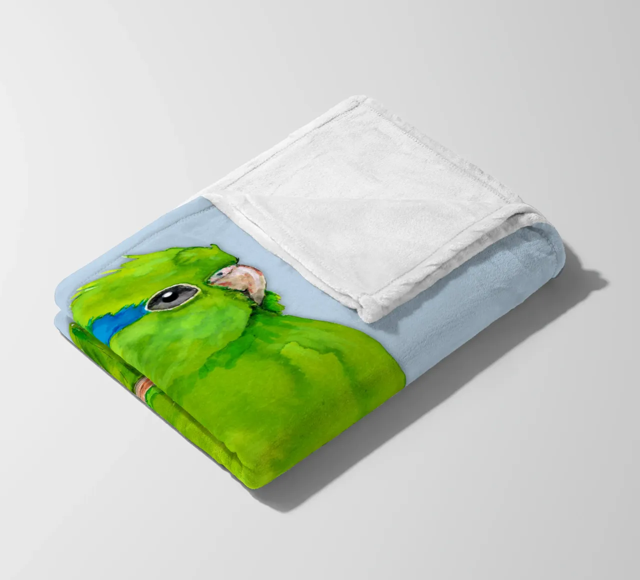 Pappagallino verde coperta in pile da BwiseLizzy