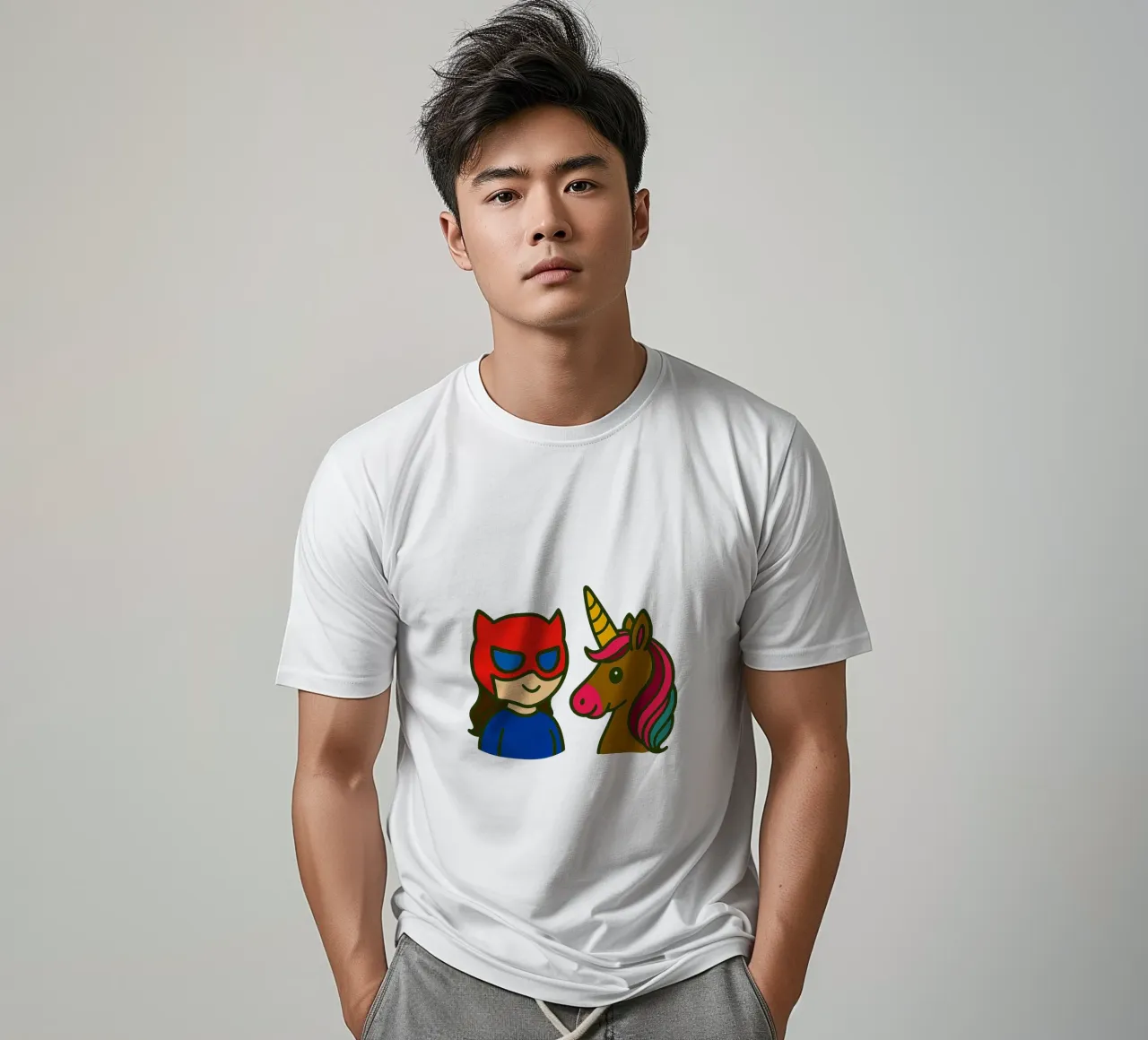 Einhorn & Superheldin t-shirt da Vintage Van Gogh