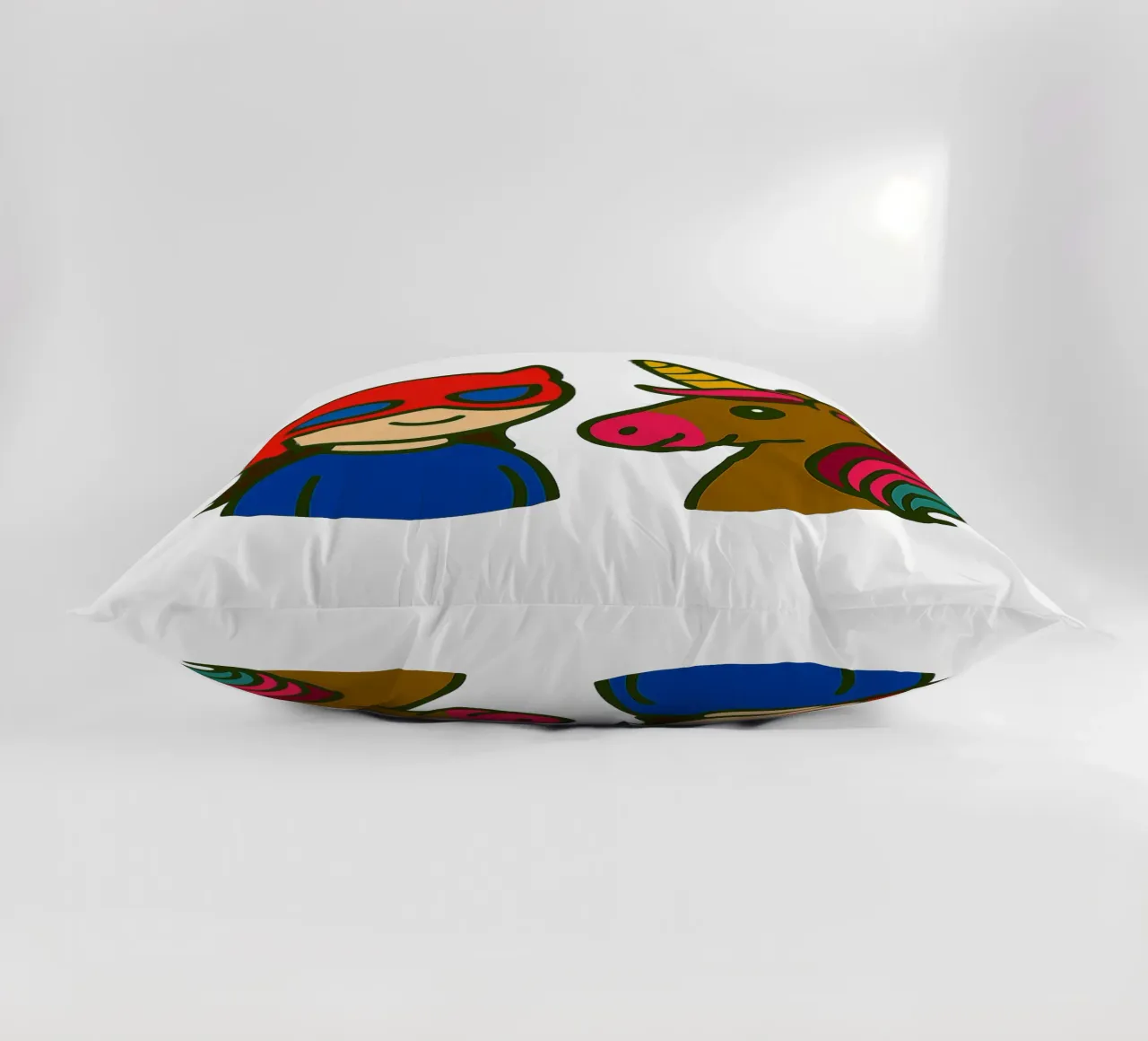 Einhorn & Superheldin cuscino da Vintage Van Gogh