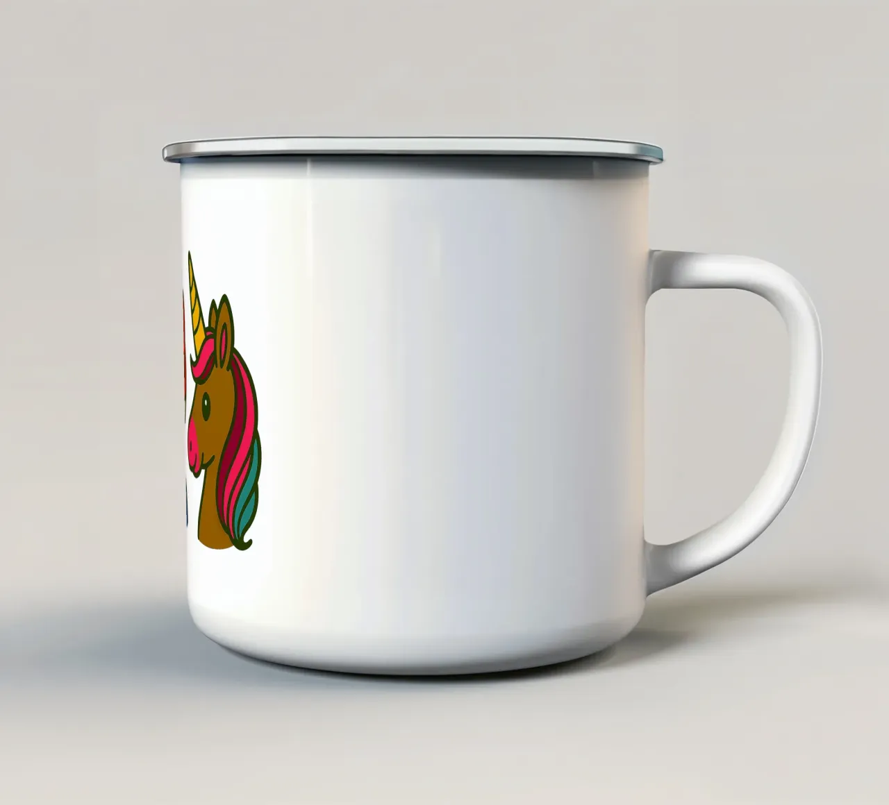 Einhorn & Superheldin tazza in smalto da Vintage Van Gogh